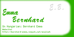 emma bernhard business card